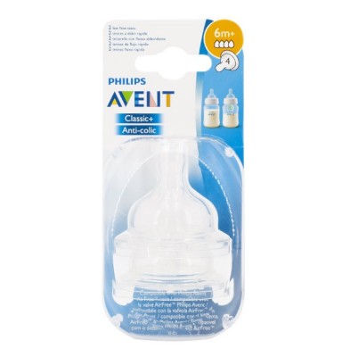 AVENT AIRFLEX TETINA FLUJO RÁPIDO 4 AGUJ.