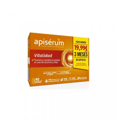 APISÉRUM VITALIDAD PACK AHORRO 90 CÁPSULAS BLANDAS