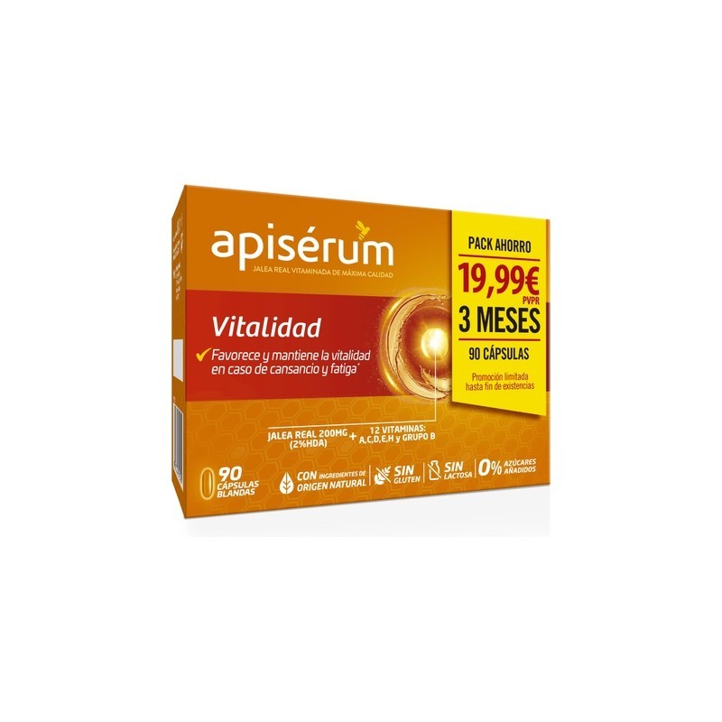 APISÉRUM VITALIDAD PACK AHORRO 90 CÁPSULAS BLANDAS