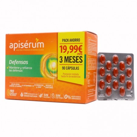  APISÉRUM DEFENSAS PACK AHORRO 90 CÁPSULAS BLANDAS 