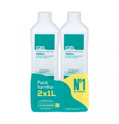 INIBSA PACK FAMILIAR GEL DERMATOLÓGICO 2X1000ML