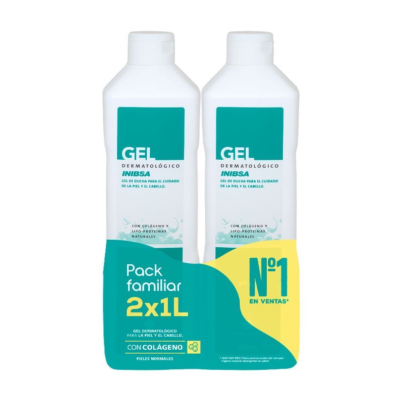 INIBSA PACK FAMILIAR GEL DERMATOLÓGICO 2X1000ML