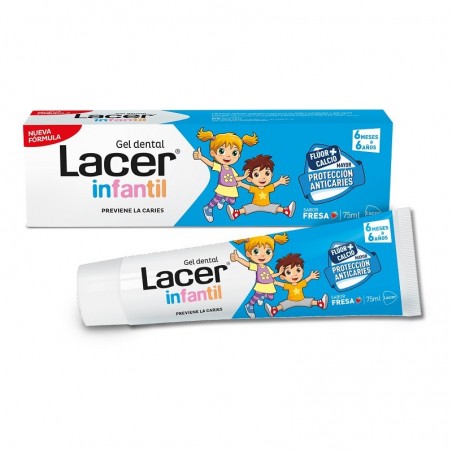  LACER INFANTIL GEL DENTAL SABOR FRESA 75ML 