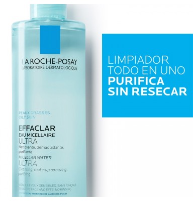 EFFACLAR AGUA MICELAR ULTRA PIEL GRASA 400ML - LA ROCHE POSAY