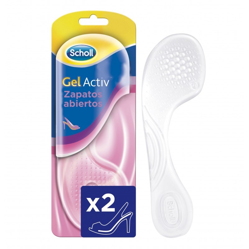 SCHOLL PLANTILLA GEL ACTIV ZAPATO ABIERTO 2 UDS