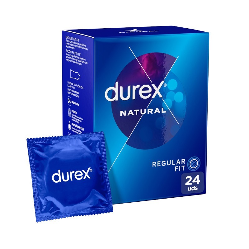 DUREX NATURAL PLUS LUBRICADO 24 UDS