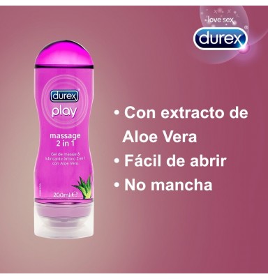 DUREX PLAY MASSAGE 2 EN 1 ALOE VERA 200 ML