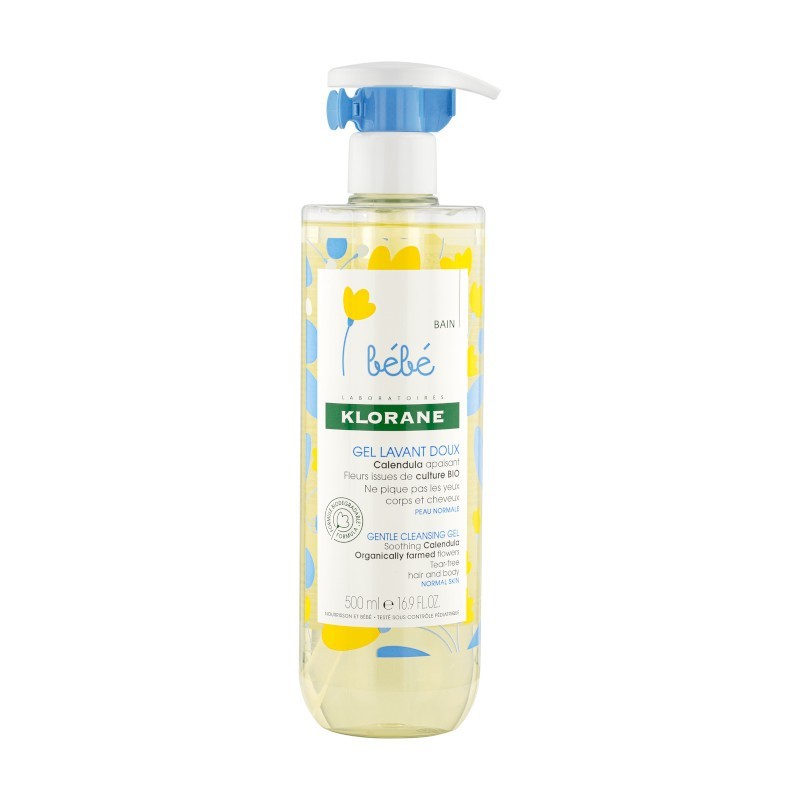 KLORANE GEL BEBÉ CUERPO Y CABELLO 500 ML