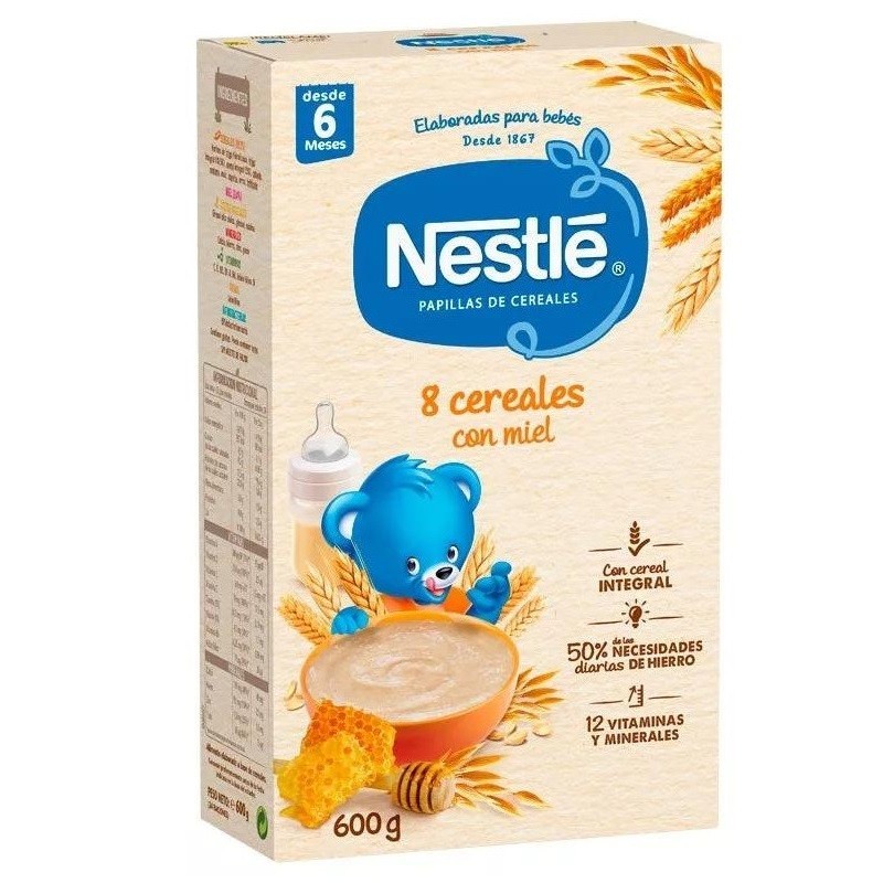 NESTLE 8 CEREALES MIEL 600 GR