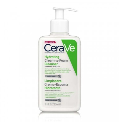 CERAVE LIMPIADOR CREMA HIDRATANTE ESPUMOSA 236 ML