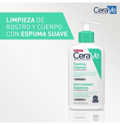 CERAVE GEL LIMPIADOR ESPUMOSO 236 ML