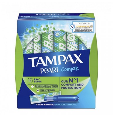 TAMPAX COMPAK PEARL SUPER 18