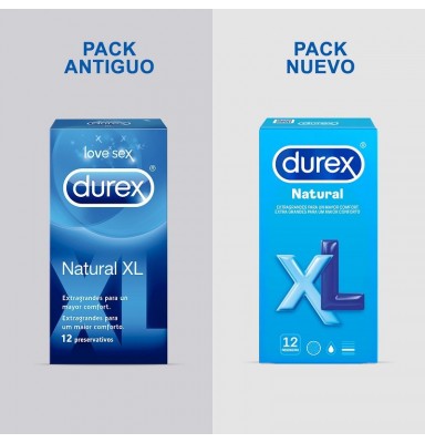 DUREX NATURAL XL EXTRAGRANDES 12 UDS