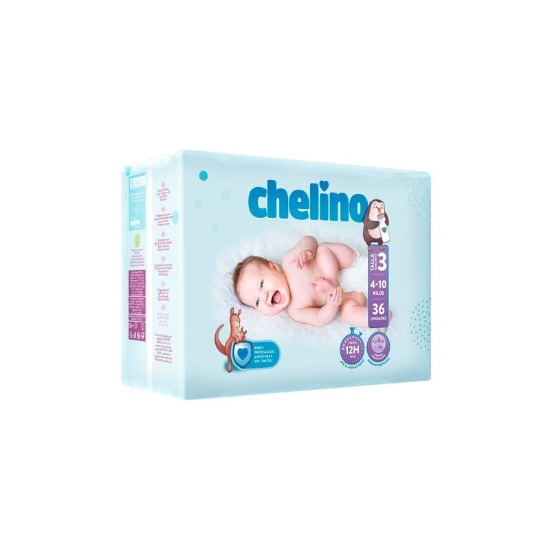 CHELINO PAÑAL TALLA 3 4-10 KG 36 UNIDADES