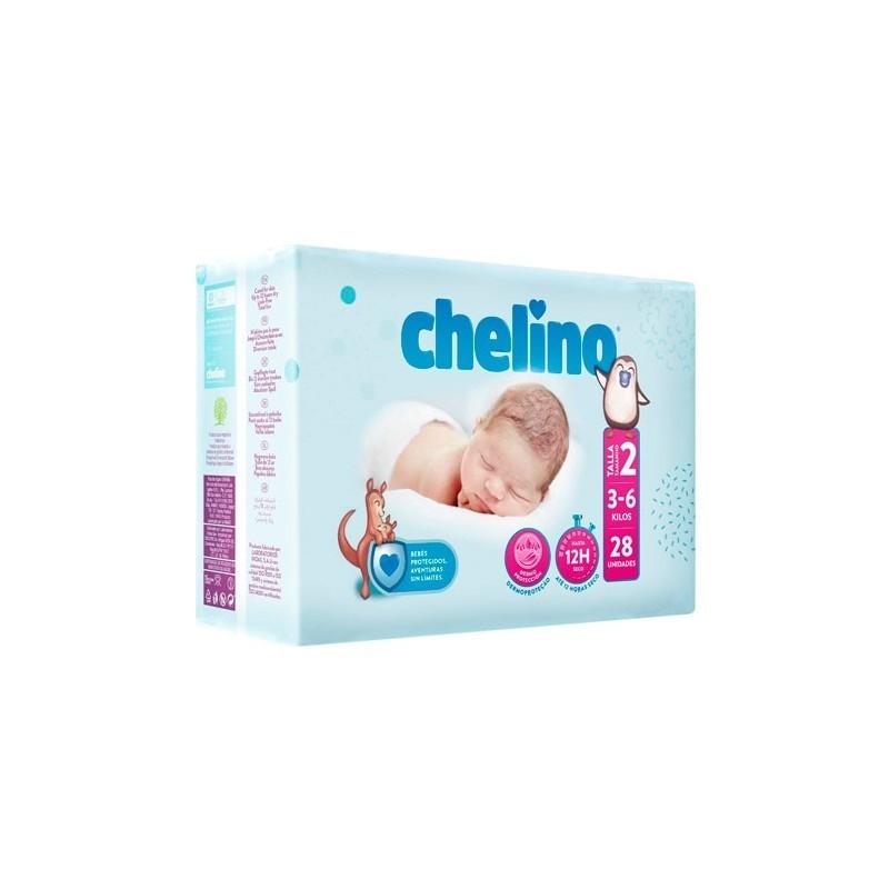 CHELINO PAÑAL TALLA 2 3-6 KG 28 UNIDADES