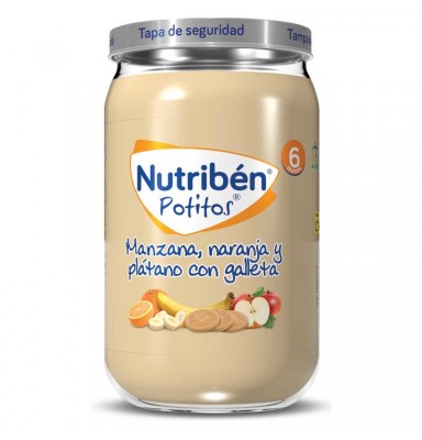 NUTRIBÉN POTITO MANZANA NARANJA PLATANO GALLETA 6X235G