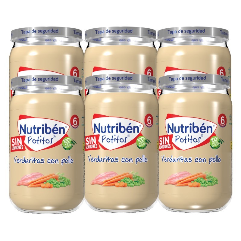 NUTRIBÉN POTITO VERDURITAS CON POLLO 6X235G