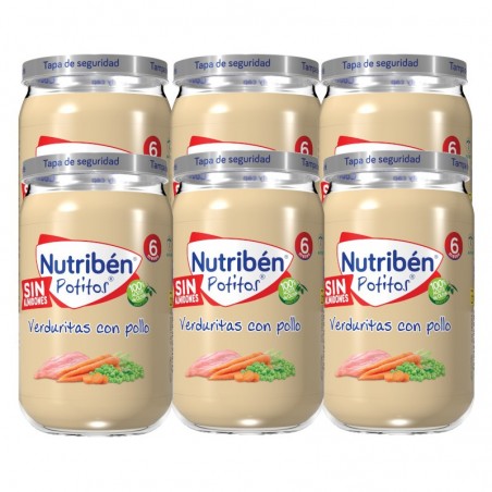  NUTRIBÉN POTITO VERDURITAS CON POLLO 6X235G 