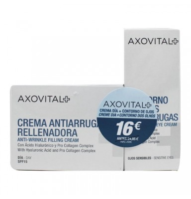 AXOVITAL PACK CREMA ANTIARRUGAS DÍA 50ML + CONTORNO DE OJOS 15ML