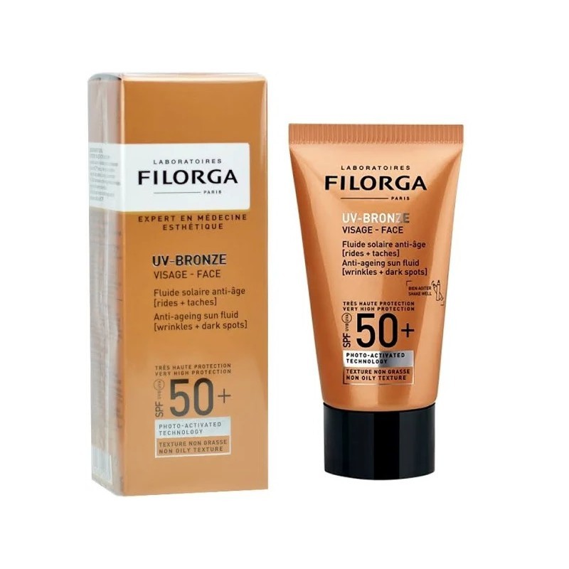 FILORGA UV BRONZE FLUIDO SOLAR FACIAL ANTIEDAD + MANCHAS SPF50 40ML