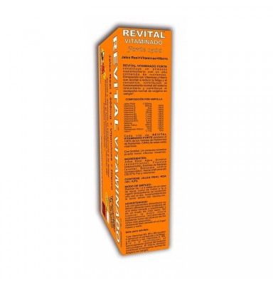 REVITAL VITAMINADO FORTE 1500 JALEA REAL + VITAMINAS + HIERRO 20 VIALES