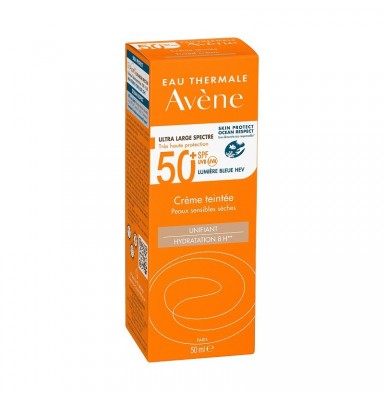 AVÈNE SOLAR CREMA CON COLOR PIEL SENSIBLE SECA SPF50+ (50ML)