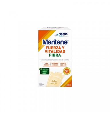 MERITENE FIBRA BATIDOS SABOR VAINILLA 14 SOBRES