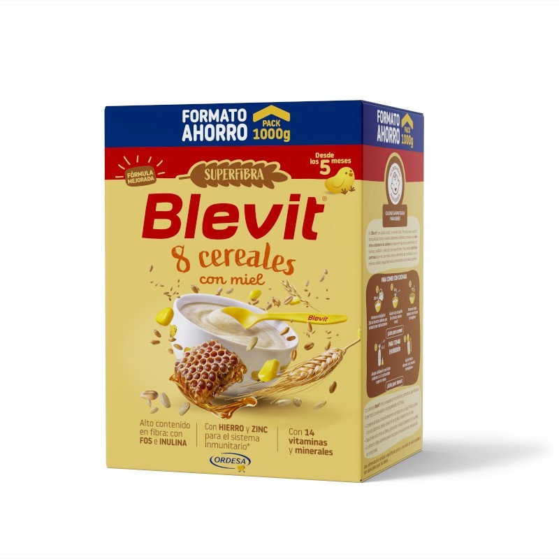 BLEVIT SUPER FIBRA 8 CEREALES Y MIEL 1000G