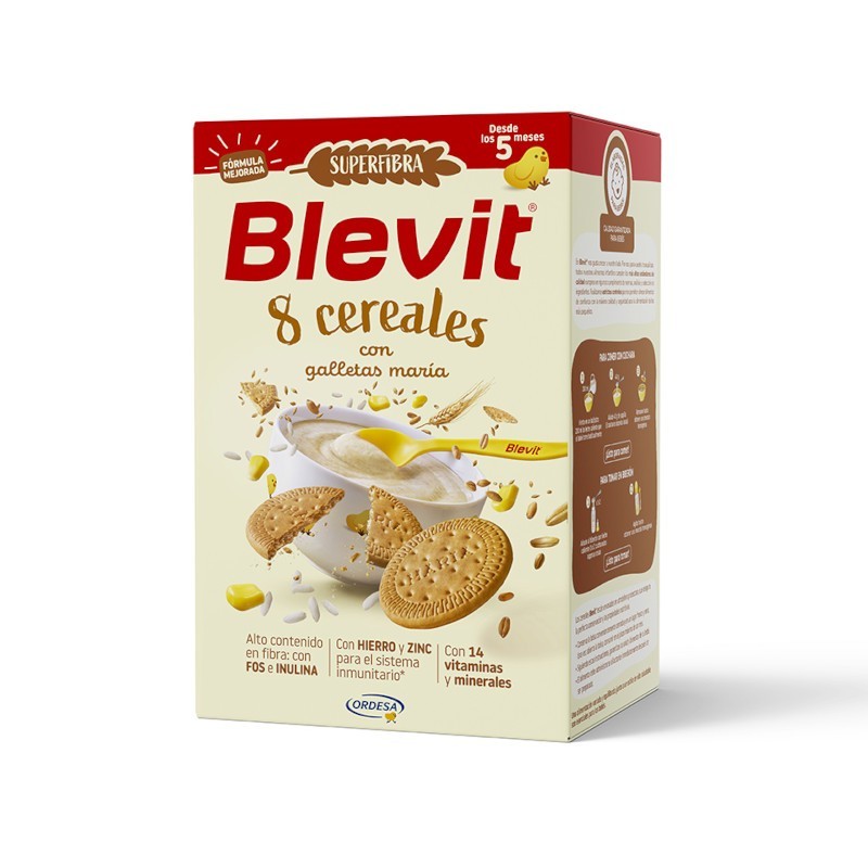 BLEVIT SUPER FIBRA 8 CEREALES Y GALLETA 500G