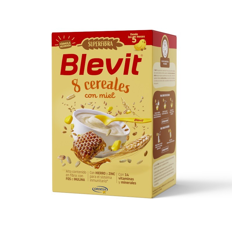 BLEVIT SUPER FIBRA 8 CEREALES Y MIEL 500G