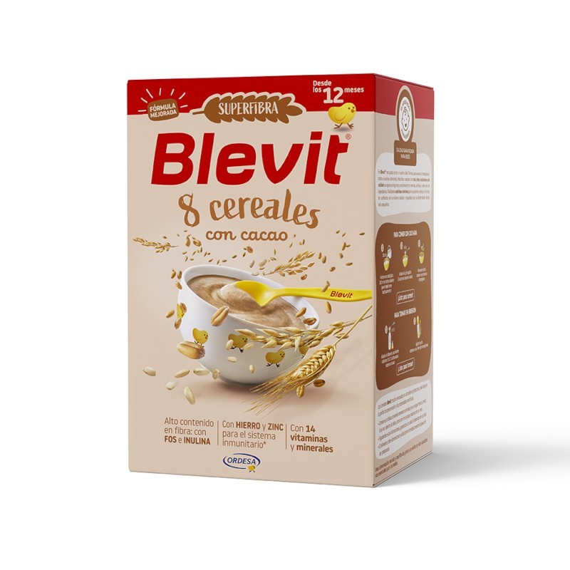 BLEVIT SUPER FIBRA 8 CEREALES Y CACAO 500G