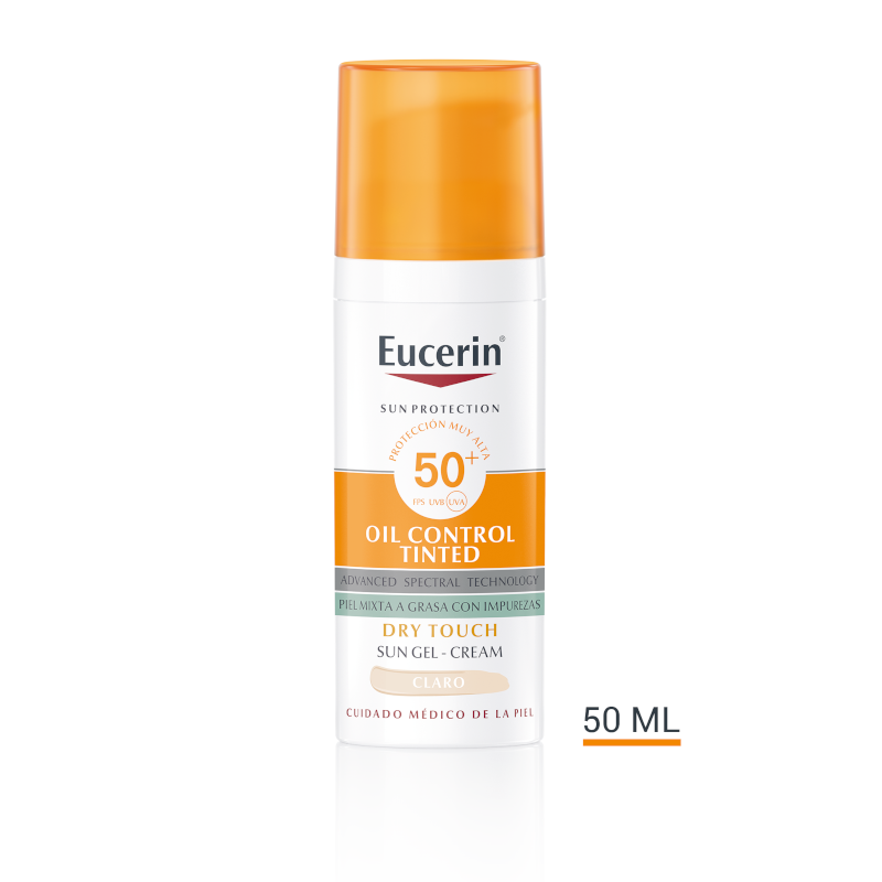 EUCERIN FACE OIL CONTROL DRY TOUCH GEL CREMA SPF50+ TINTED LIGHT 50ML