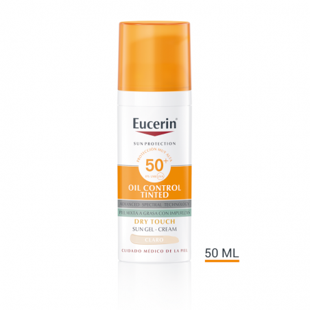  EUCERIN FACE OIL CONTROL DRY TOUCH GEL CREMA SPF50+ TINTED LIGHT 50ML 