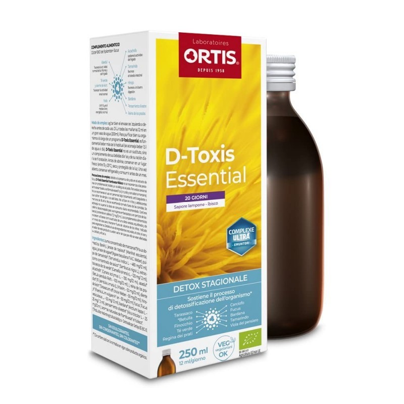 ORTIS D-TOXIS ESSENTIAL FRAMBUESA HIBISCO BIO 250 ML