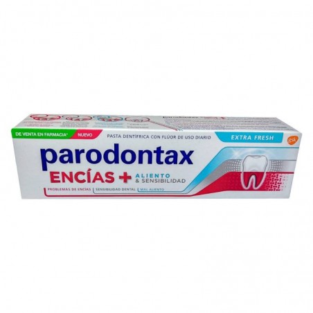  PARODONTAX ENCÍAS + ALIENTO Y SENSIBILIDAD PASTA DE DIENTES EXTRA FRESH 75ML 