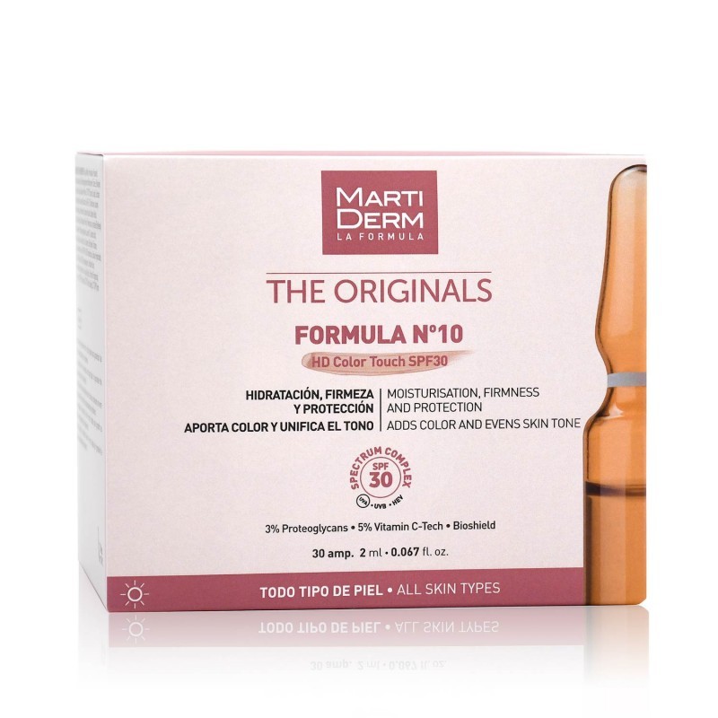 MARTIDERM AMPOLLAS FÓRMULA Nº10 SPF 30 CON COLOR X30 AMPOLLAS