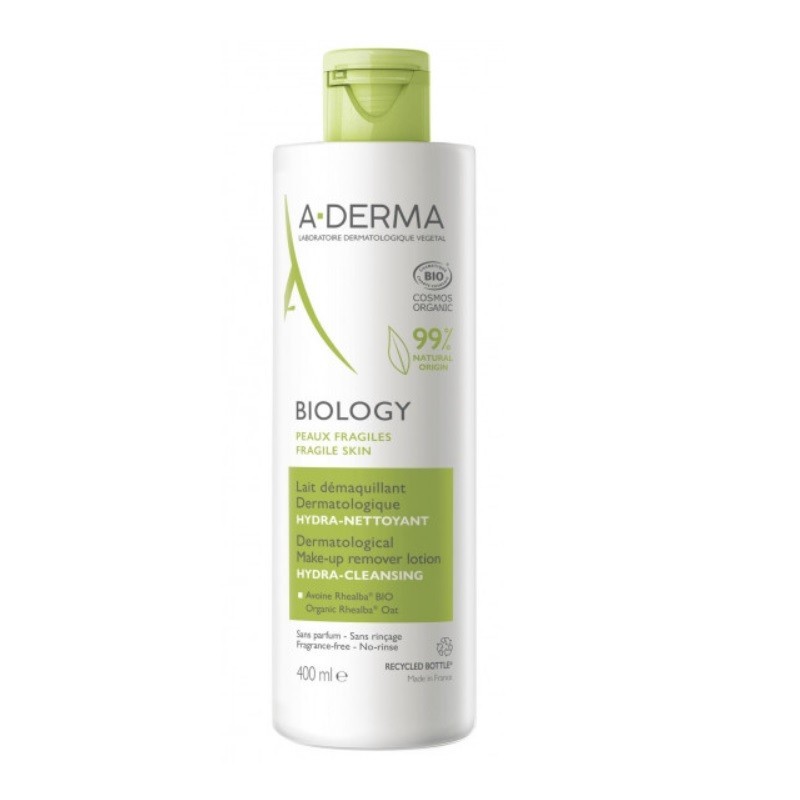 A-DERMA BIOLOGY LECHE DESMAQUILLANTE DERMATOLÓGICA 400ML