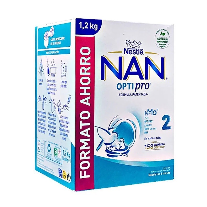 NAN OPTIPRO 2 LECHE DE CONTINUACIÓN 1200GR FORMATO AHORRO