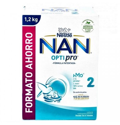 NAN OPTIPRO 2 LECHE DE CONTINUACIÓN 1200GR FORMATO AHORRO