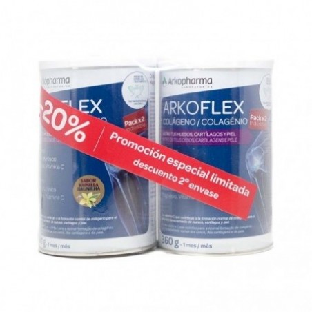  ARKOFLEX COLÁGENO SABOR VAINILLA DUPLO 360+360 G 