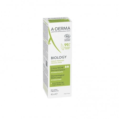  A-DERMA BIOLOGY CREMA RICA DERMATOLÓGICA HIDRATANTE BIO 40ML 