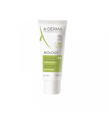 A-DERMA BIOLOGY CREMA RICA DERMATOLÓGICA HIDRATANTE BIO 40ML