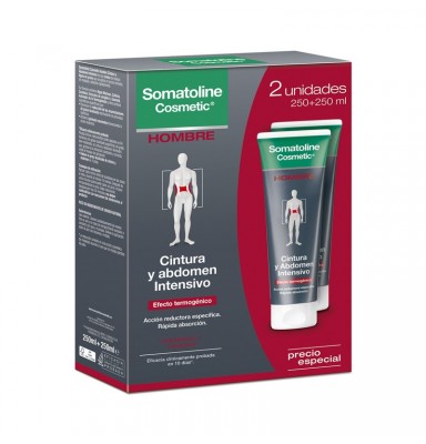 SOMATOLINE HOMBRE CINTURA Y ABDOMEN INTENSIVO DUPLO 2X250ML