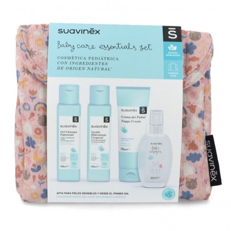  SUAVINEX NECESER DE VIAJE DE TELA ROSA BABY CARE ESSENTIALS SET 