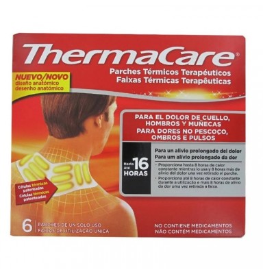 THERMACARE PARCHES DE CALOR PARA DOLOR DE CUELLO, HOMBROS Y MUÑECAS 6UDS