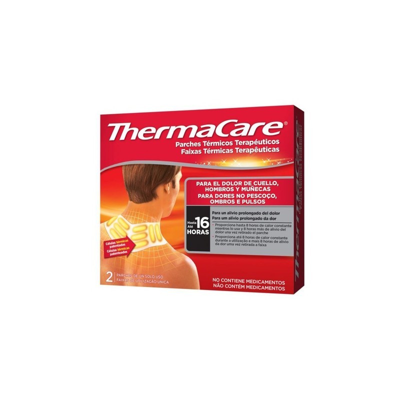 THERMACARE PARCHES DE CALOR PARA DOLOR DE CUELLO, HOMBROS Y MUÑECAS 2UDS