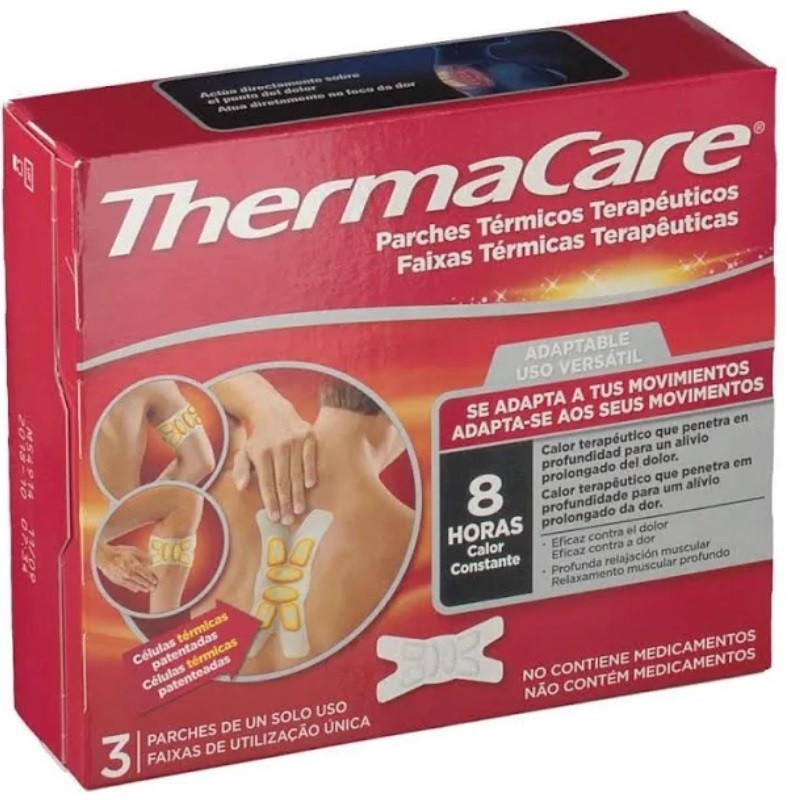 THERMACARE PARCHES DE CALOR PARA EL DOLOR ADAPTABLES 3UDS