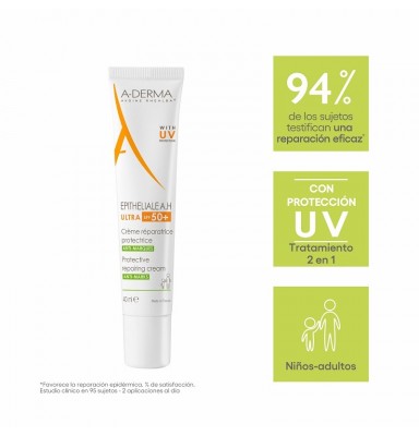 A-DERMA EPITHELIALE AH ULTRA CREMA REPARADORA PROTECTORA SPF 50+ (40ML)