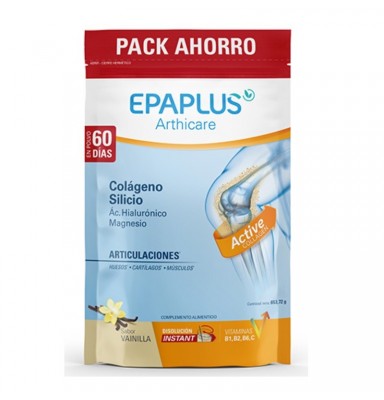 EPAPLUS ARTHICARE COLÁGENO + SILICIO + HIALURÓNICO + MAGNESIO POLVO VAINILLA 668GR (60DÍAS)