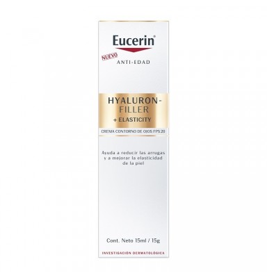 EUCERIN HYALURON FILLER +ELASTICITY CONTORNO DE OJOS FPS 20 (15ML)